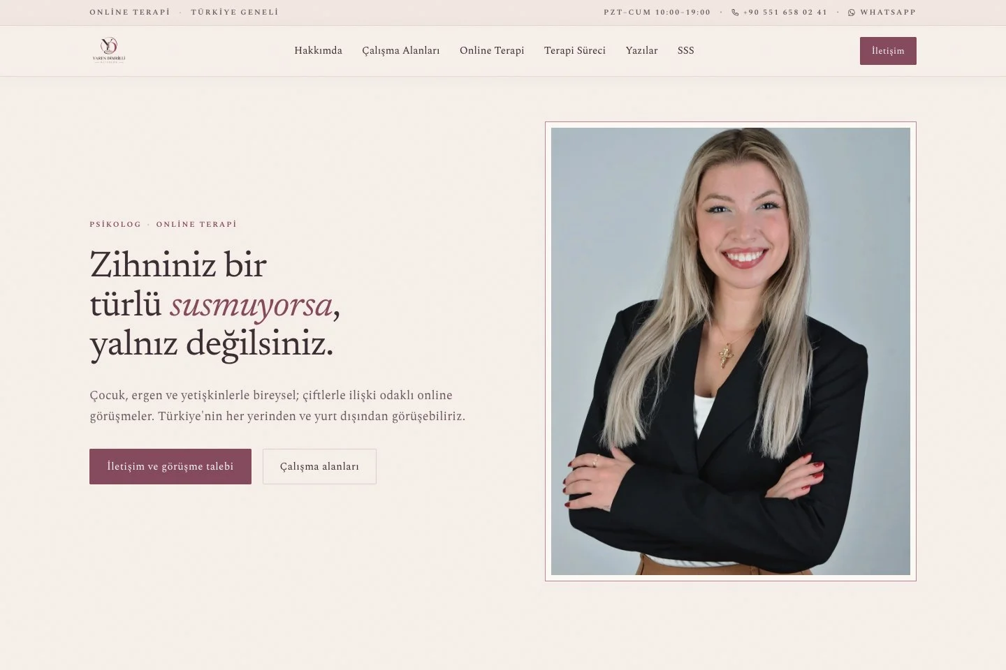Psikolog Yaren Dimrilli